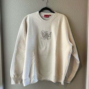 Authentic Supreme Overlap Natural Sweater.  New just washed once.